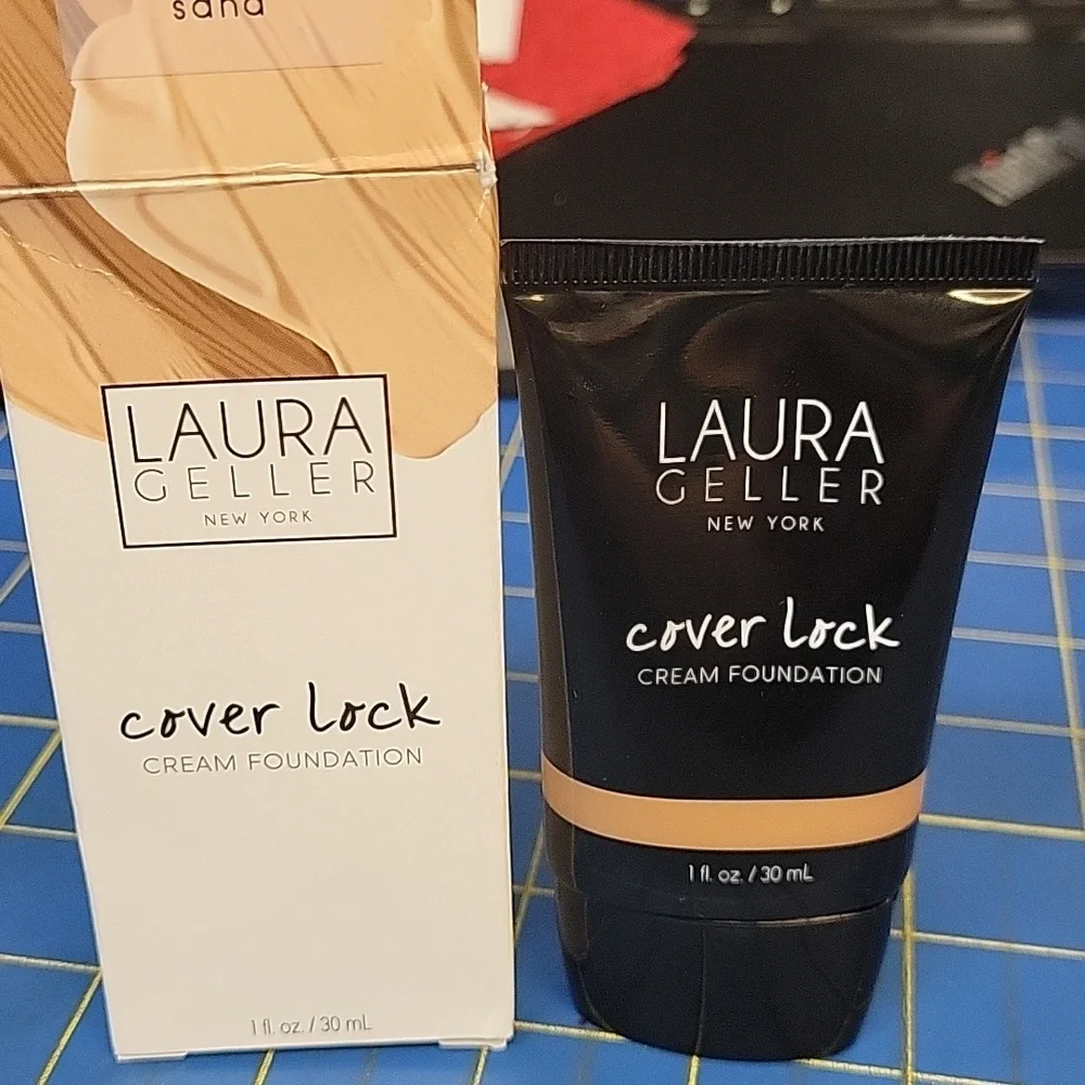 Laura Geller Cover Lock Foundation Sand 30ml New Sealed Tube In Box